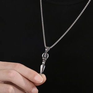 <span class=keywords><strong>Collier</strong></span> pendentif croix Vajra en acier titane, style streetwear, chaîne épaisse pour pull, pour hommes, bijoux de mode unisexe - Product Image 5