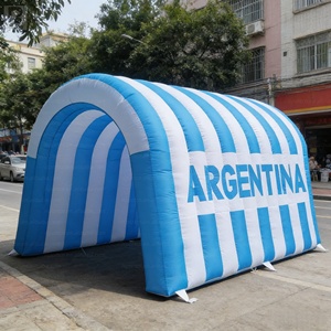 Arche gonflable personnalisée à thème argentin, rayée bleu et blanc, pour l'entrée des matchs de football et les événements promotionnels sportifs - Product Image 5