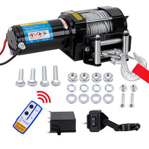 <span class=keywords><strong>Winch</strong></span> Listrik Klasik 4x4 Kabel Kawat Baja Nirkabel dengan Remote Control 13000lb 12V/24V dengan Motor Tembaga Murni untuk Kapal, Derek, dan Mobil - Product Image 1