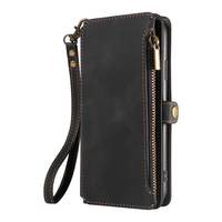 Étui portefeuille en cuir PU pour iPhone 11 Pro Max, 9 emplacements pour cartes + poche zippée pour pièces de monnaie, béquille, blocage RFID, 360° °   Protection