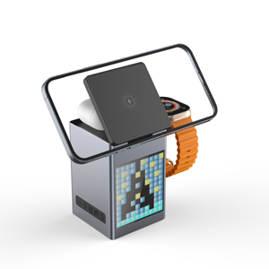 Support de <span class=keywords><strong>chargeur</strong></span> <span class=keywords><strong>sans</strong></span> <span class=keywords><strong>fil</strong></span> multifonction 15W Chargement rapide RVB LED <span class=keywords><strong>Pixel</strong></span> Animation Réveil personnalisable <span class=keywords><strong>6</strong></span> 1 RVB personnalisable - Product Image 6