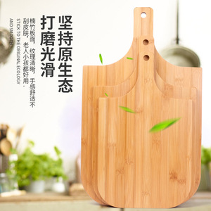Juego de tablas de cortar de bambú para el hogar con mango, juego de tres tablas de cortar de bambú, se pueden colgar, utensilios de cocina personalizados - Product Image 1