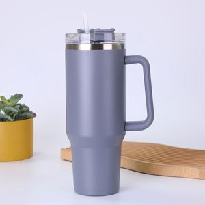 Gobelet de voyage isotherme H1.0 avec poignée, 40 oz, double paroi, couvercle, paille, antidérapant, couleur personnalisée OEM - Product Image 2