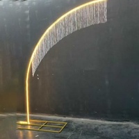 D349 Leuchtender Kristallvorhang Baumförmiger Bodenlichtständer Hochzeits-Hintergrundbeleuchtung Andere Hochzeitsdekoration