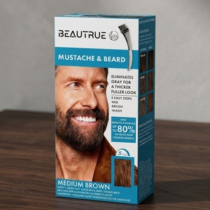 Tinta Premium <span class=keywords><strong>per</strong></span> Barba da <span class=keywords><strong>Uomo</strong></span>, Colorazione Istantanea <span class=keywords><strong>per</strong></span> Baffi e Barba, Copertura <span class=keywords><strong>per</strong></span> <span class=keywords><strong>Capelli</strong></span> Marroni Medi e Grigi, Facile Applicazione - Product Image 1