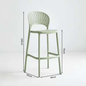 Taburete de Bar PP de lujo moderno, muebles para el hogar, silla de bar, silla de Bar alta - Product Image 6
