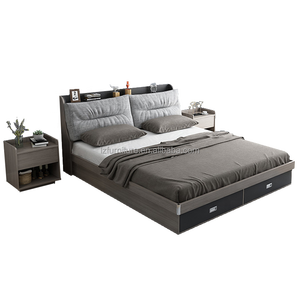 Foshan Furniture Wooden Bed Frame with <b>Storage</b> Double Queen Bed Frame with Drawers For Hotel Apartmetn - Product Image 6