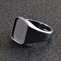 Individuell Gravierter Blanko-Ehering Runder Siegelring 18K Vergoldet mit Kanalfassung Herren DIY-Schmuck