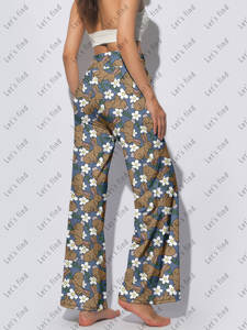 بنطلونات واسعة الساق بخصر مطاطي للنساء، ملابس منزلية مثيرة وخيارات ملابس الشارع المريحة، سراويل مخصصة - Product Image 6