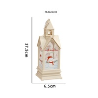 Nouvelle Lampe de Nuit Château de Noël Portable en Plastique, Lampe Bougie, Décorations de Noël pour Bureau d'École Primaire, Fêtes
