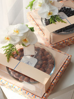 Boîte personnalisée pour chocolats et noix du Ramadan, boîte transparente en papier imprimé, boîte cadeau de luxe pour bonbons et dattes, boîte d'emballage alimentaire en acrylique pour desserts