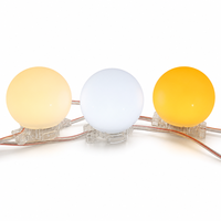 Ampoules LED étanches IP66, 6 SMD5050, blanc chaud, avec couvercle de 50mm, 20 pièces/chaîne, DC12V D40, pour éclairage paysager