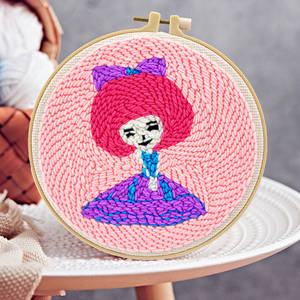 Dropshipping Trẻ Em Thủ Công Mỹ Nghệ Mô Hình Động Vật Punch Needle Starter Bộ Dụng Cụ Sợi Mềm DIY Vá - Product Image 2