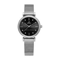 Damen-Design Benutzerdefiniertes Logo Luxus Mode Quarzuhr für Herren Damen Wasserdicht Zeiger Edelstahlgehäuse Lederarmband
