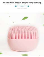 Brosse de Douche pour Animaux de Compagnie en Silicone OEM ODM avec Distributeur de Savon, Brosse de Massage en Plastique pour Chats et Chiens pour Utilisation en Salle de Bain