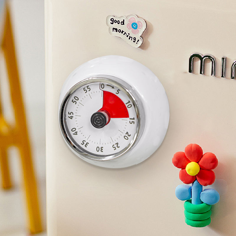 Factory Wholesale Digital Kitchen Magnetic 60-Minute Countdown Timer with Mechanical Control and Metal Construction