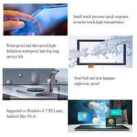 Écran tactile personnalisé Multi Pcap 10.1 15 15.6 17 18.5 19 21.5 27 32 43 pouces Usb I2c écran tactile capacitif Kit de superposition de panneaux