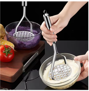 1. أداة هراسة يدوية من الفولاذ المقاوم للصدأ ، محضرة طعام الأطفال والبيض المنزلية للبطاطس والفواكه والخضروات - Product Image 6