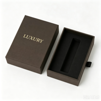 Boîte d'emballage de parfum haut de gamme avec estampage à chaud pour les marques de parfums masculins
