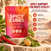 Gummies de vitalité masculine haute puissance avec piment et maca – Complément alimentaire végétal pour l'équilibre hormonal – OEM & ODM