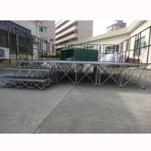 Escenario portátil de aluminio para eventos y bodas, fácil de montar y desmontar, para interiores. - Product Image 6