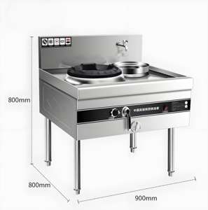 Khuyến mãi lớn Thiết bị nhà bếp thương mại Bếp gas siêu êm Tiết kiệm năng lượng Thiết kế bằng thép không gỉ - Product Image 4