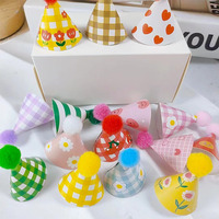 Chapeau rétro imprimé personnalisé décorations de dessert mignon pour décoration de gâteau d'anniversaire fournitures
