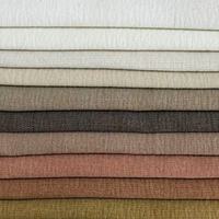 Tissu d'ameublement de canapé élégant, doux et respirant, modèle 2026, en polyester et lin tissé, vente en gros