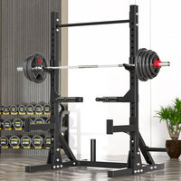 PINJIAN Équipement de fitness pour usage commercial et domestique, Rack de squat avec machine Smith, Rack de squat à poids