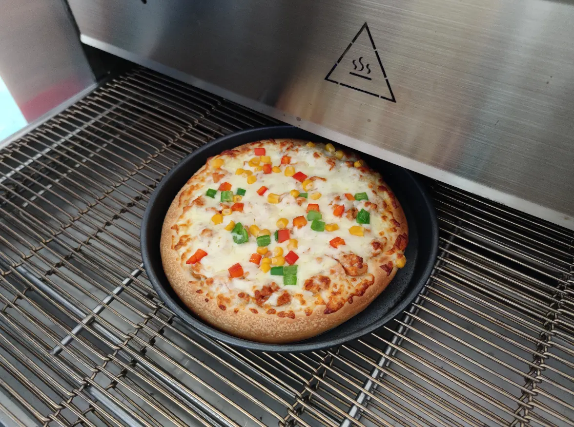 18 "32" Stapelbaar Continue Pizza Oven Transportband Pizza Oven Prijs