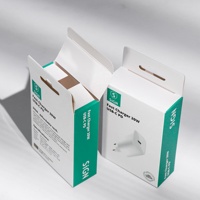 Boîte de papier d'emballage de câble de données usb de charge d'impression de logo personnalisé pour le produit électronique de chargeur