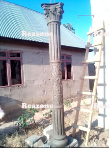 Materiales de Construcción de Plástico, Molde de Pilar Romano de Hormigón con Líneas y Rayas, Columna Redonda de Cemento para Diseños de Columnas Exteriores - Product Image 2