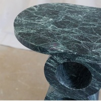Table de console en marbre italien Verde Apli Designer Hall Allée contre le mur Table de porche créative artistique Design classique