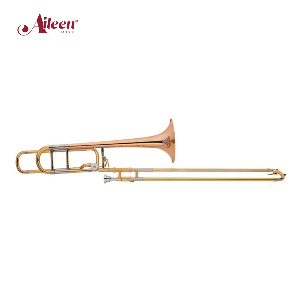 Trombone tenore in ottone giallo stile BH con campana in ottone rosa (TB9128G-SR)