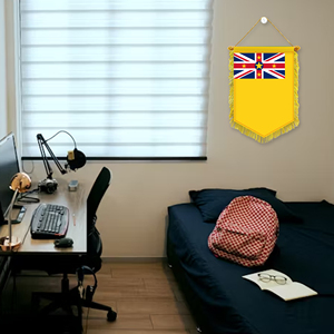 Mini 20x30cm Pennant Car Flags Niue Wall Decor Display Accessories <b>Small</b> Ornaments for Hanging - Product Image 2