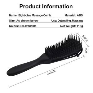Personalized Custom Comb with Logo Plastic Octopus Hair Brush for Women's Professional Salon Straightener - Product Image 4