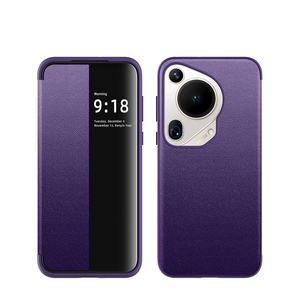 Funda con tapa de cuero Pu disponible con ventana frontal de lujo para <span class=keywords><strong>Huawei</strong></span> P50 P60 P70 <span class=keywords><strong>Pro</strong></span> Mate 50 <span class=keywords><strong>60</strong></span> <span class=keywords><strong>Pro</strong></span>, funda trasera de negocios anticaída - Product Image 1