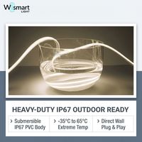 Bande lumineuse LED COB AC 220V, 320 points haute densité, CRI>90, étanche, éclairage à intensité variable pour extérieur extrême