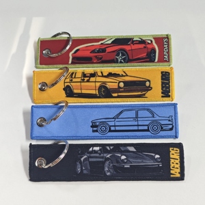 Llavero corto personalizado con logo bordado, cordón de muñeca para motocicleta, llavero volador para motocicleta - Product Image 3