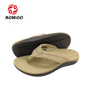 All'ingrosso estate Casual pantofole da uomo in PVC grigio tessuto di cotone EVA infradito sandali scarpe scivoli piatte con caratteristiche plantari - Product Image 4