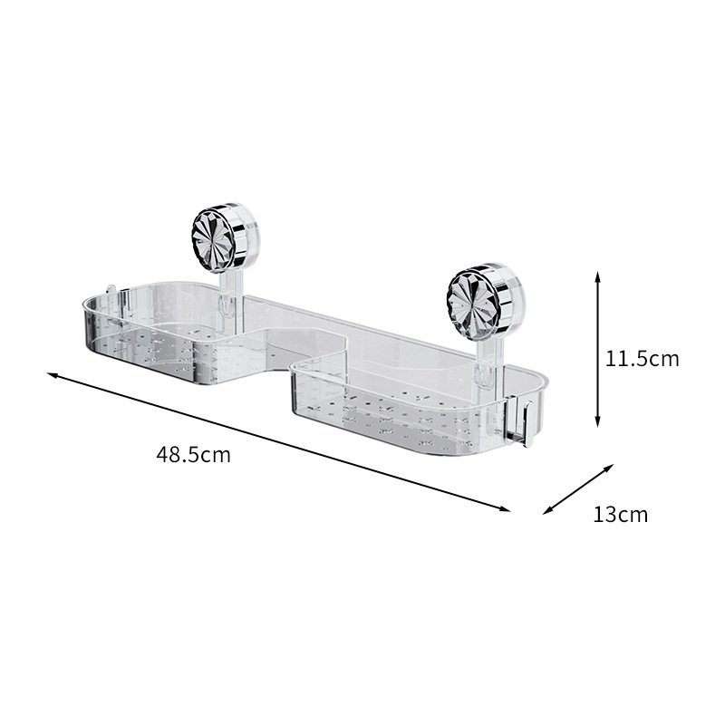 Support de robinet à ventouse - Modèle long - Blanc translucide