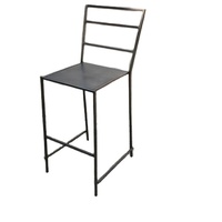 Structure de tabouret de bar empilable en métal sans coussin, en fil de fer massif, hauteur comptoir, pour bar, café, restaurant
