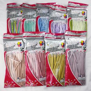 100 pièces/sac 260 Long épais Chrome couleur métallique <span class=keywords><strong>Air</strong></span> Globos décorations de fête d'anniversaire magique Long brillant métal Latex ballons - Product Image 1