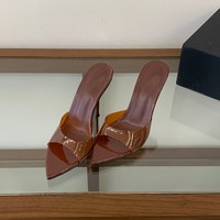 Mules élégantes nude à bout ouvert avec bride transparente en PVC, talons aiguilles sexy, parfaites pour l'été et le bureau