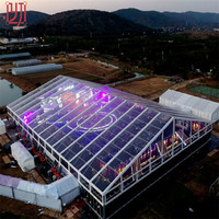 Tente exclusive de mariage en bâche pvc transparente 20 par 30 pour la fête logo personnalisé