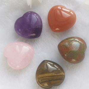 Cuori di Cristallo Naturali di Alta Qualità in <span class=keywords><strong>Ametista</strong></span> e Quarzo Rosa, 3 cm, Mini Pietre Curative - Product Image 6