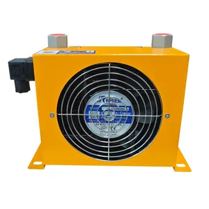 Radiador de óleo de ar hidráulico com ventilador, refrigerador de óleo de transmissão de alumínio AJ0607T 60L DC 12V 24V com vento frio