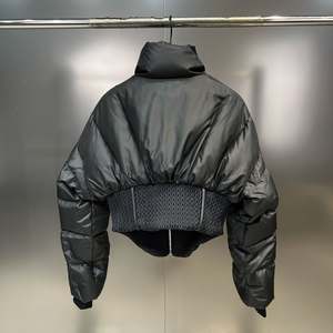 Giacche a bolle invernali più popolari giacca piumino personalizzata da donna con vita trapuntata fantasia - Product Image 4