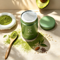 Boîte en fer blanc métallique vert bleu mat hermétique avec couvercle à vis pour capsules, biscuits, bonbons, chocolats, snacks, sucettes, aliments pour animaux de compagnie