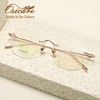Lunettes de vue de luxe sur mesure de qualité supérieure, monture en titane pur, optiques brillantes sans monture, verres diamantés